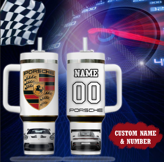 Porsche Car Custom Stanley Cup 40 oz 30 oz Tumbler With HandleTVC2301290
