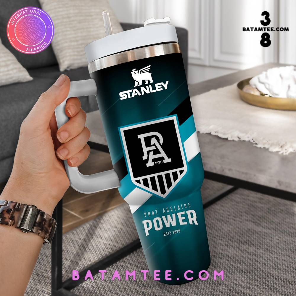 Port Adelaide Power AFL Custom Stanley Cup 40 oz 30 oz Tumbler With HandleTVC230101