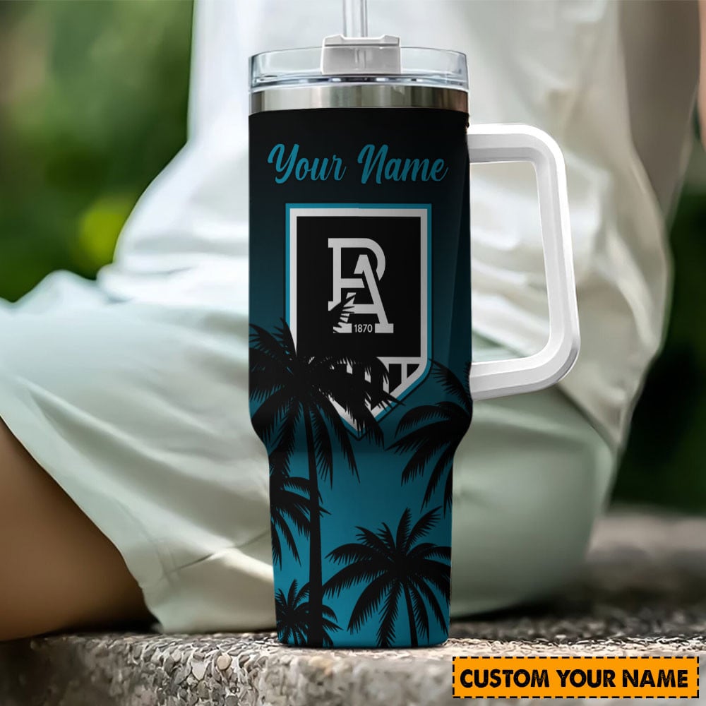 Port Adelaide Power AFL Custom Stanley Cup 40 oz 30 oz Tumbler With HandleTVC2301192