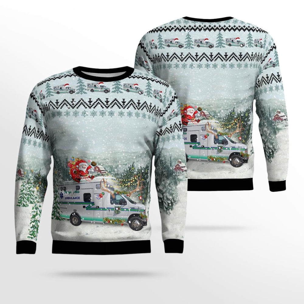 Portage Pennsylvania Portage Area Ambulance Association Christmas Ugly Sweater Unisex Christmas Gift