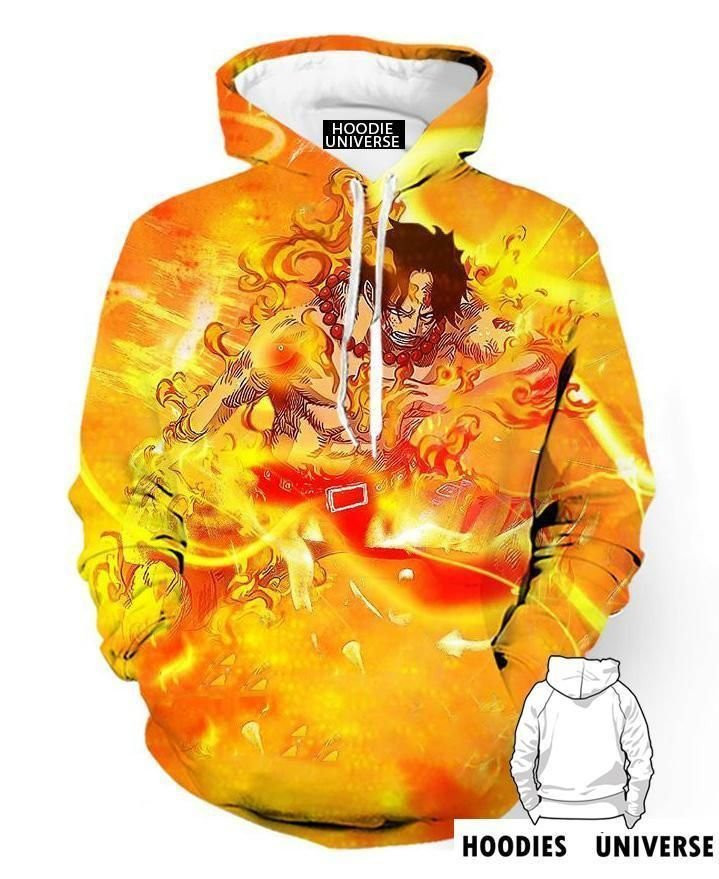 Portgas D Ace 3D All Over Print Hoodie, Zip Hoodie