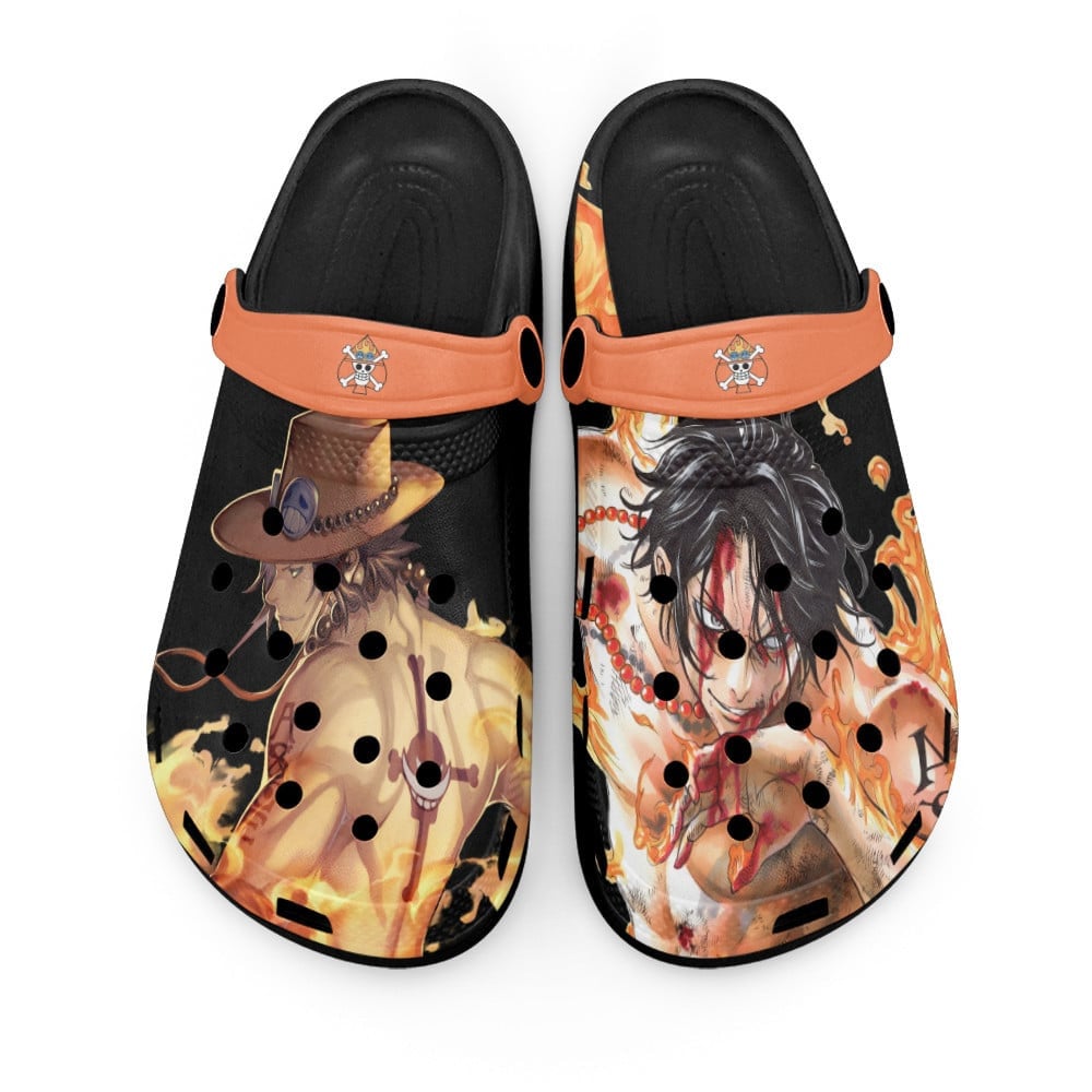 Portgas D. Ace One Piece Anime Crocs Crocband Clogs Shoes Comfortable For Men Women and Kids