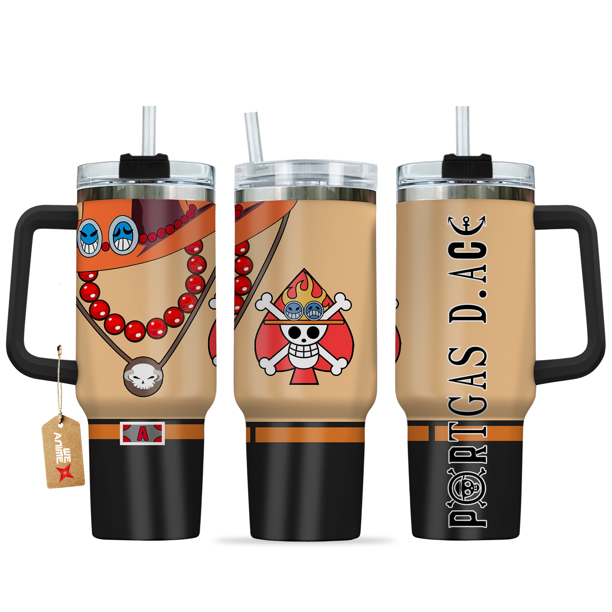 Portgas D. Ace One Piece Anime Custom Stanley Cup 40 oz 30 oz Tumbler With HandleTVC2301138