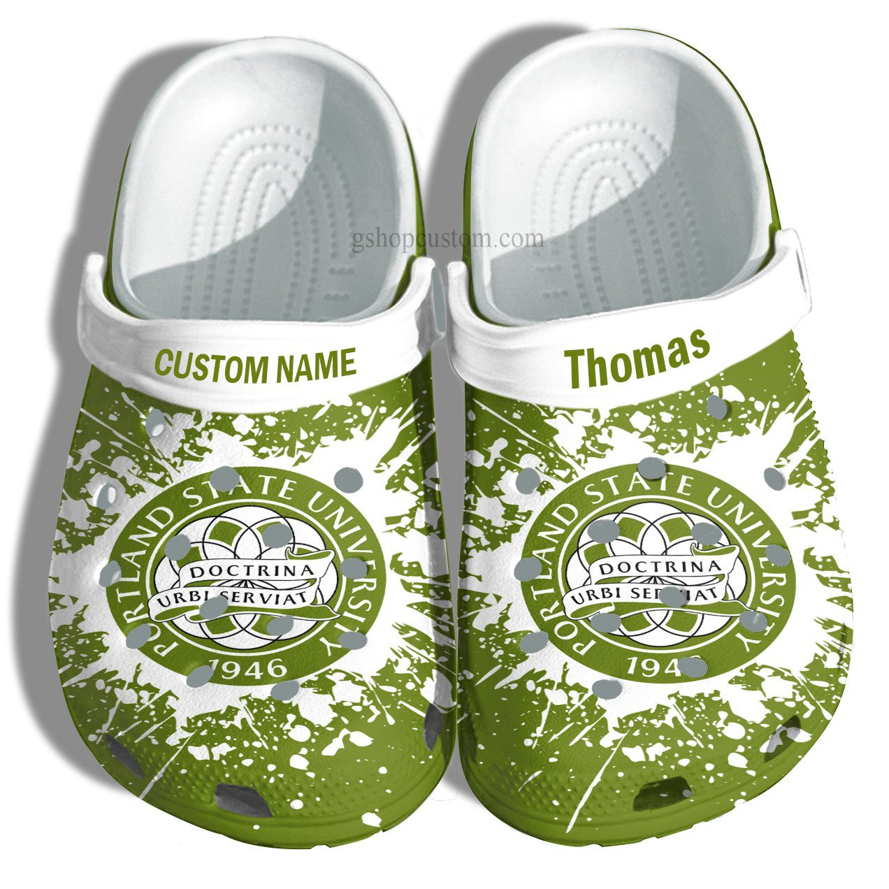 Portland State University Graduation Gifts Croc Shoes Customize- Admission Gift Shoes