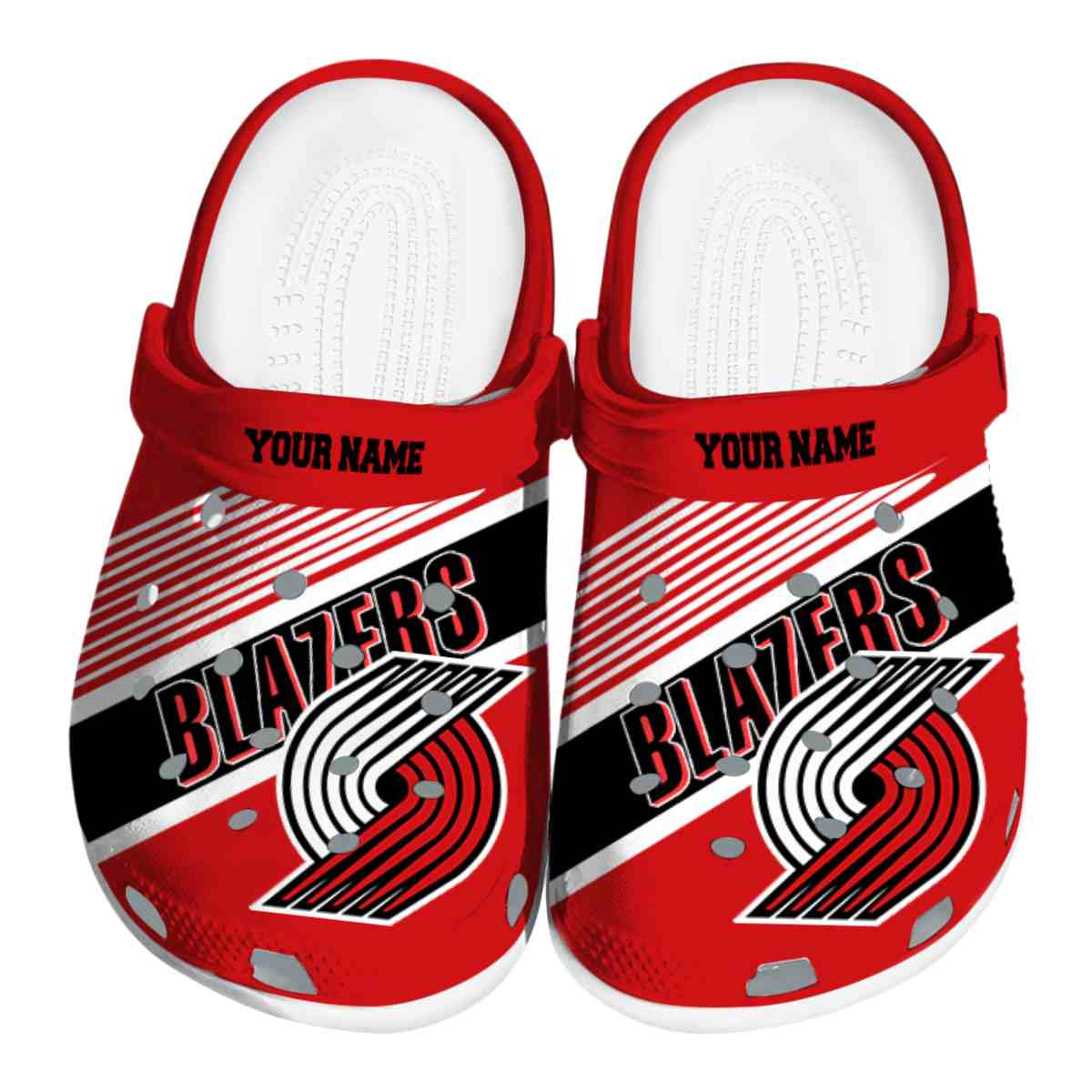 Portland Trail Blazers NBA Sport Crocs Crocband Clogs Shoes Comfortable For Men Women and Kids