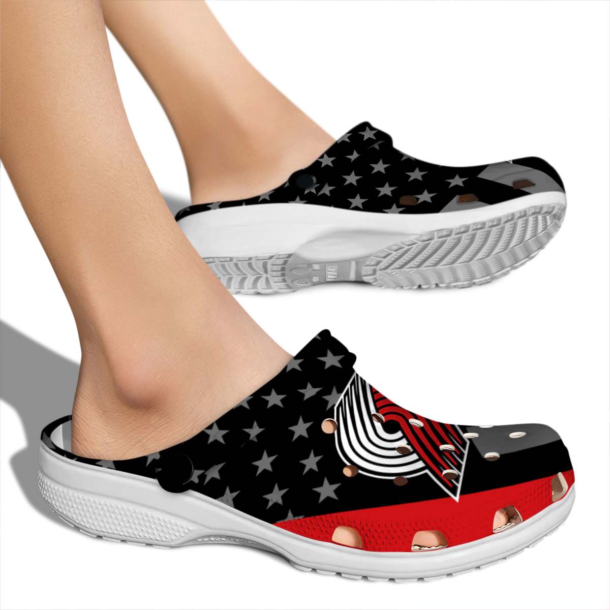 Portland Trail Blazers NBA Sport Crocs Crocband Clogs Shoes Comfortable For Men Women and Kids - Image 2