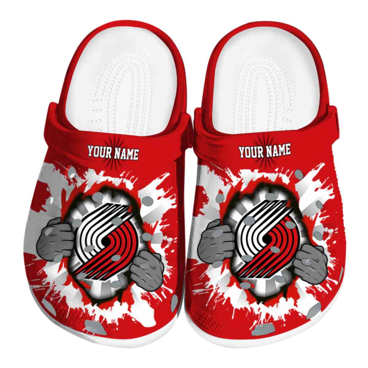 Portland Trail Blazers NBA Sport Crocs Crocband Clogs Shoes Comfortable For Men Women and Kids
