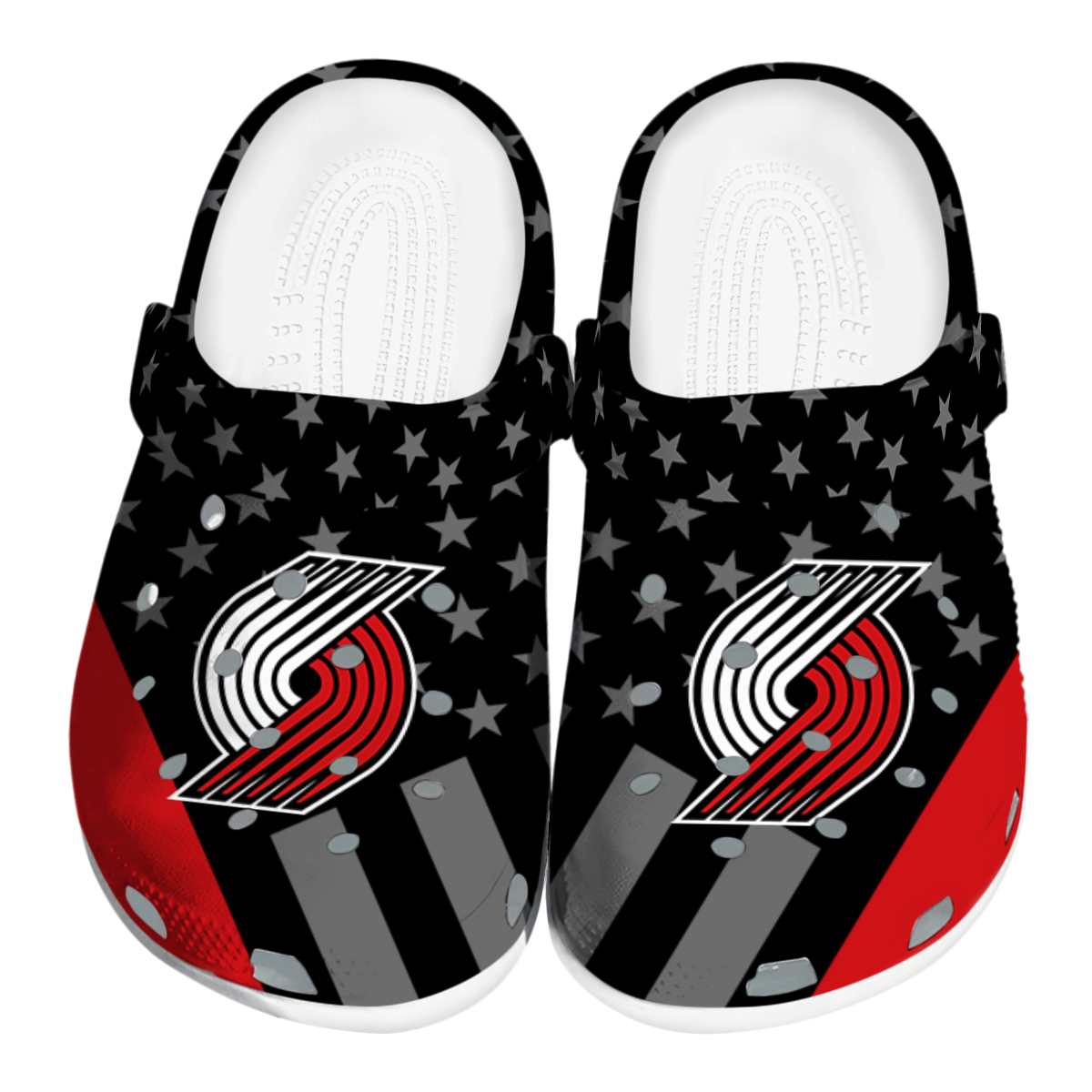 Portland Trail Blazers NBA Sport Crocs Crocband Clogs Shoes Comfortable For Men Women and Kids