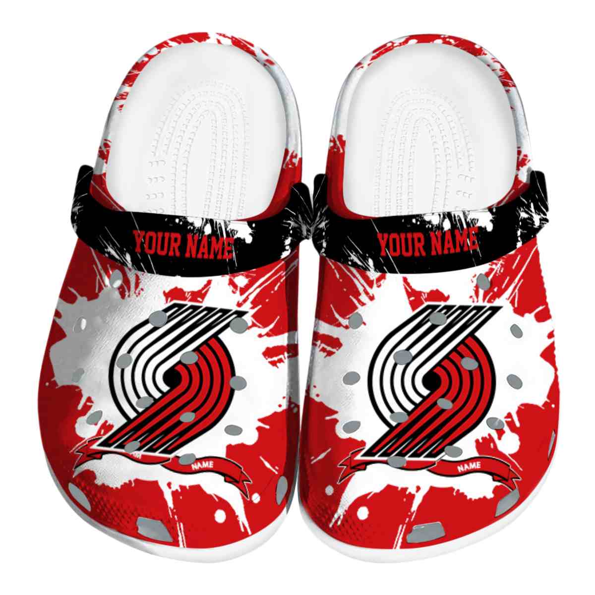 Portland Trail Blazers NBA Sport Crocs Crocband Clogs Shoes Comfortable For Men Women and Kids