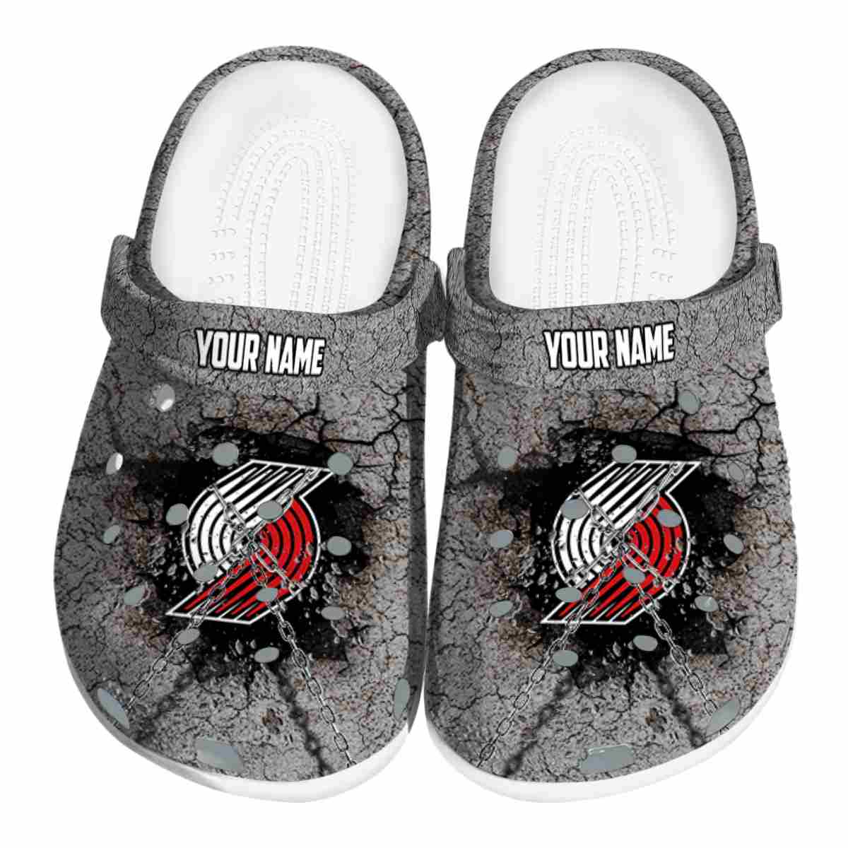 Portland Trail Blazers NBA Sport Crocs Crocband Clogs Shoes Comfortable For Men Women and Kids