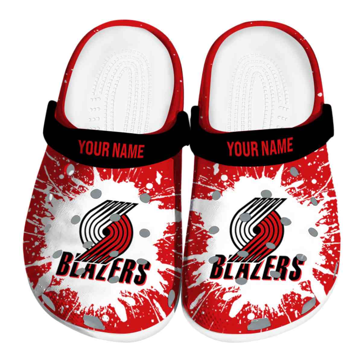 Portland Trail Blazers NBA Sport Crocs Crocband Clogs Shoes Comfortable For Men Women and Kids