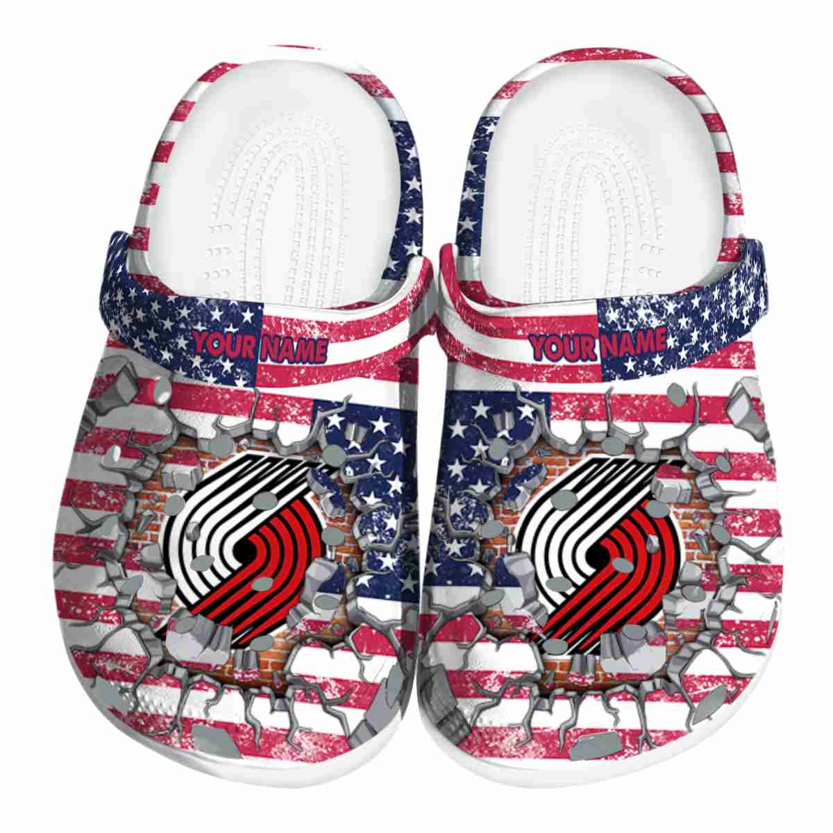 Portland Trail Blazers NBA Sport Crocs Crocband Clogs Shoes Comfortable For Men Women and Kids