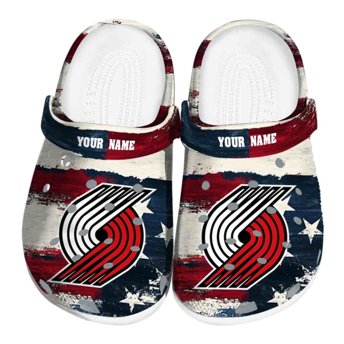 Portland Trail Blazers NBA Sport Crocs Crocband Clogs Shoes Comfortable For Men Women and Kids