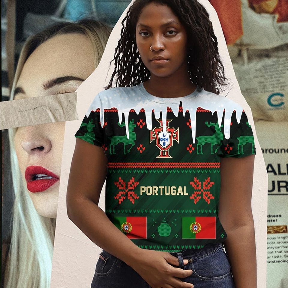 Portugal Ugly Christmas Sweater Sport Soccer Team, World Cup 2022 Qatar 3D Sweater - Image 8