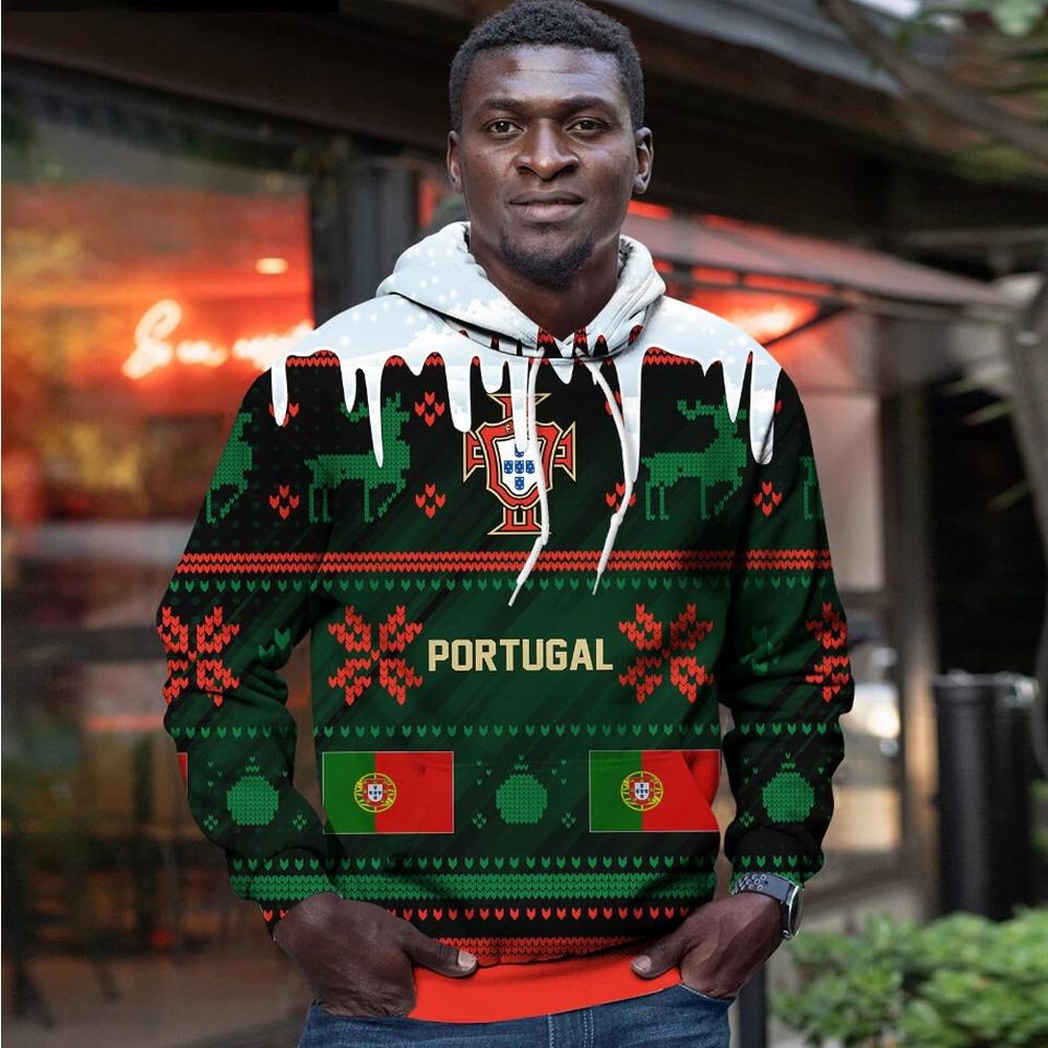 Portugal Ugly Christmas Sweater Sport Soccer Team, World Cup 2022 Qatar 3D Sweater - Image 7