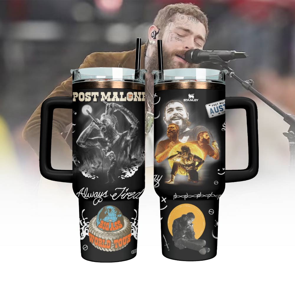 Post Malone Custom Stanley Cup 40 oz 30 oz Tumbler With HandleTVC2301129