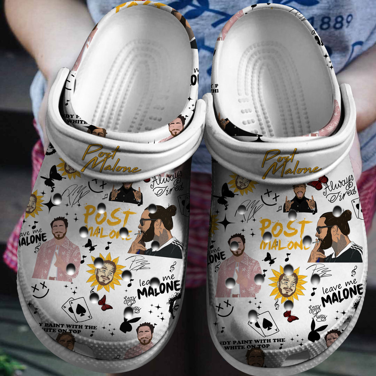 Post Malone Music Crocs Crocband Clogs Shoes Comfortable For Men Women and Kids