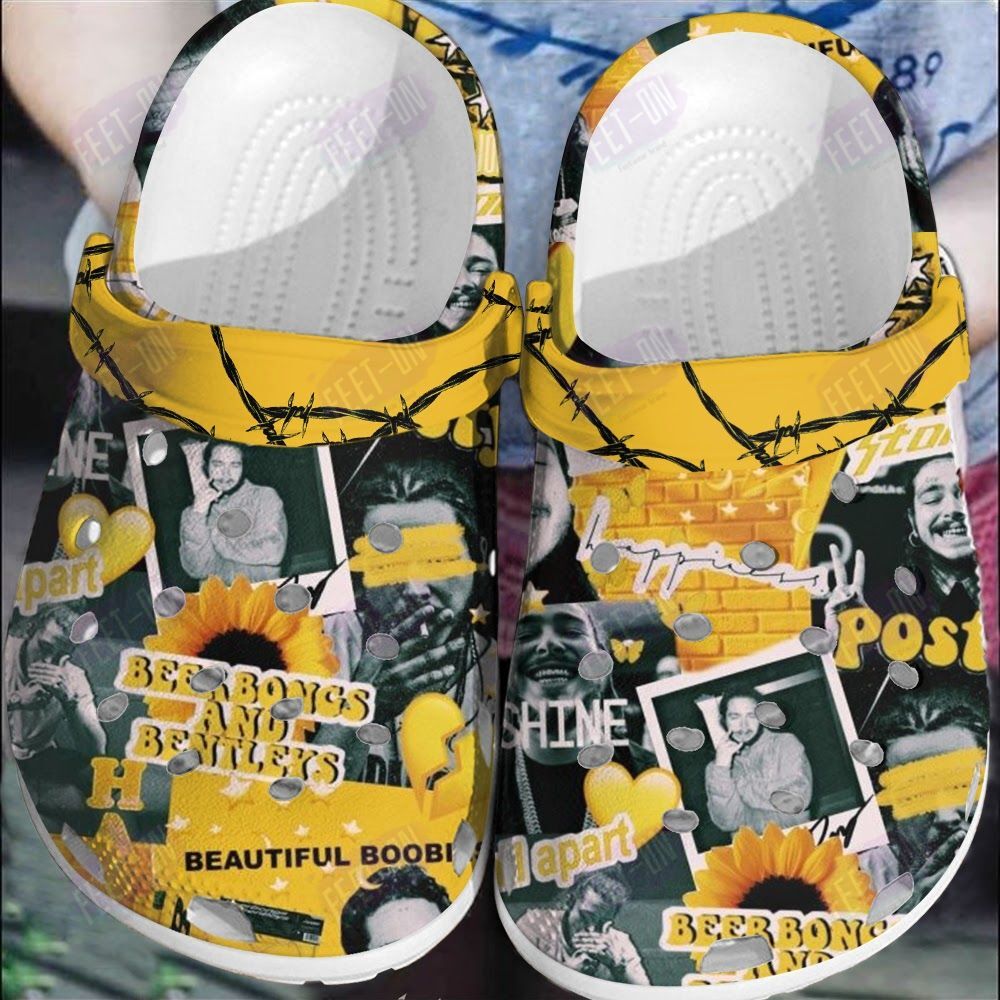 Post Malone Music Crocs Crocband Clogs Shoes Comfortable For Men Women and Kids
