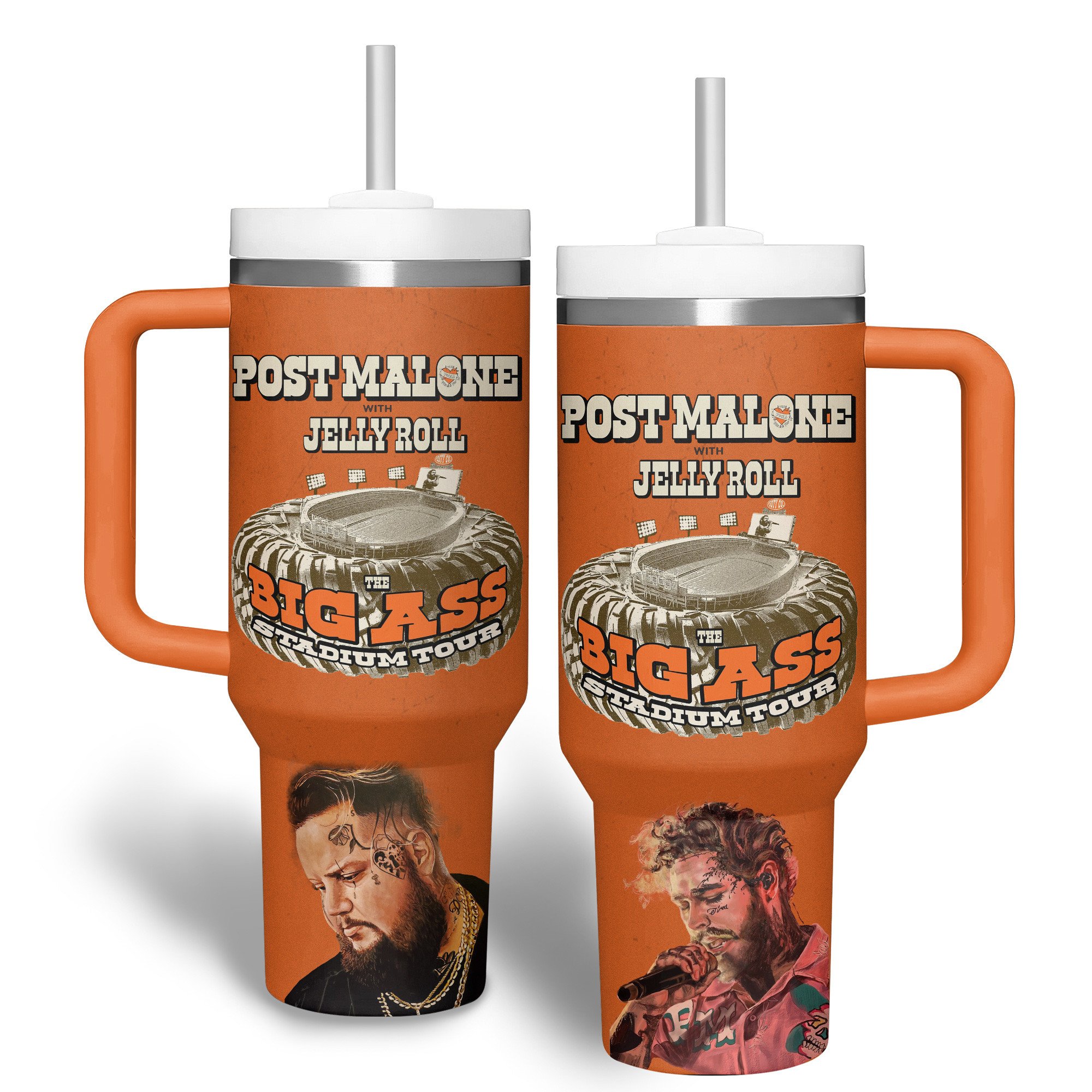 Post Malone Music Custom Stanley Cup 40 oz 30 oz Tumbler With HandleTVC2301279 - Image 2