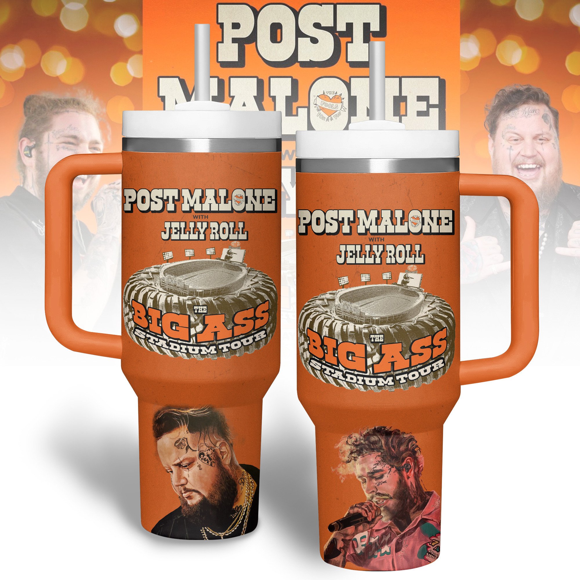 Post Malone Music Custom Stanley Cup 40 oz 30 oz Tumbler With HandleTVC2301279