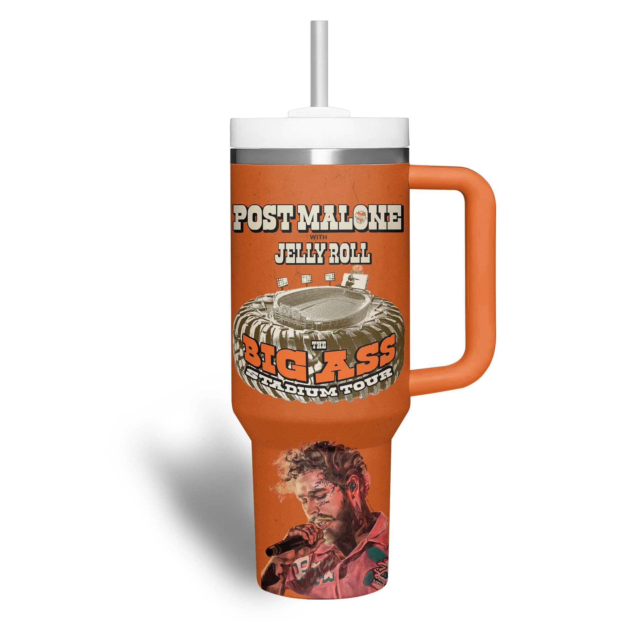 Post Malone Music Custom Stanley Cup 40 oz 30 oz Tumbler With HandleTVC2301279 - Image 4