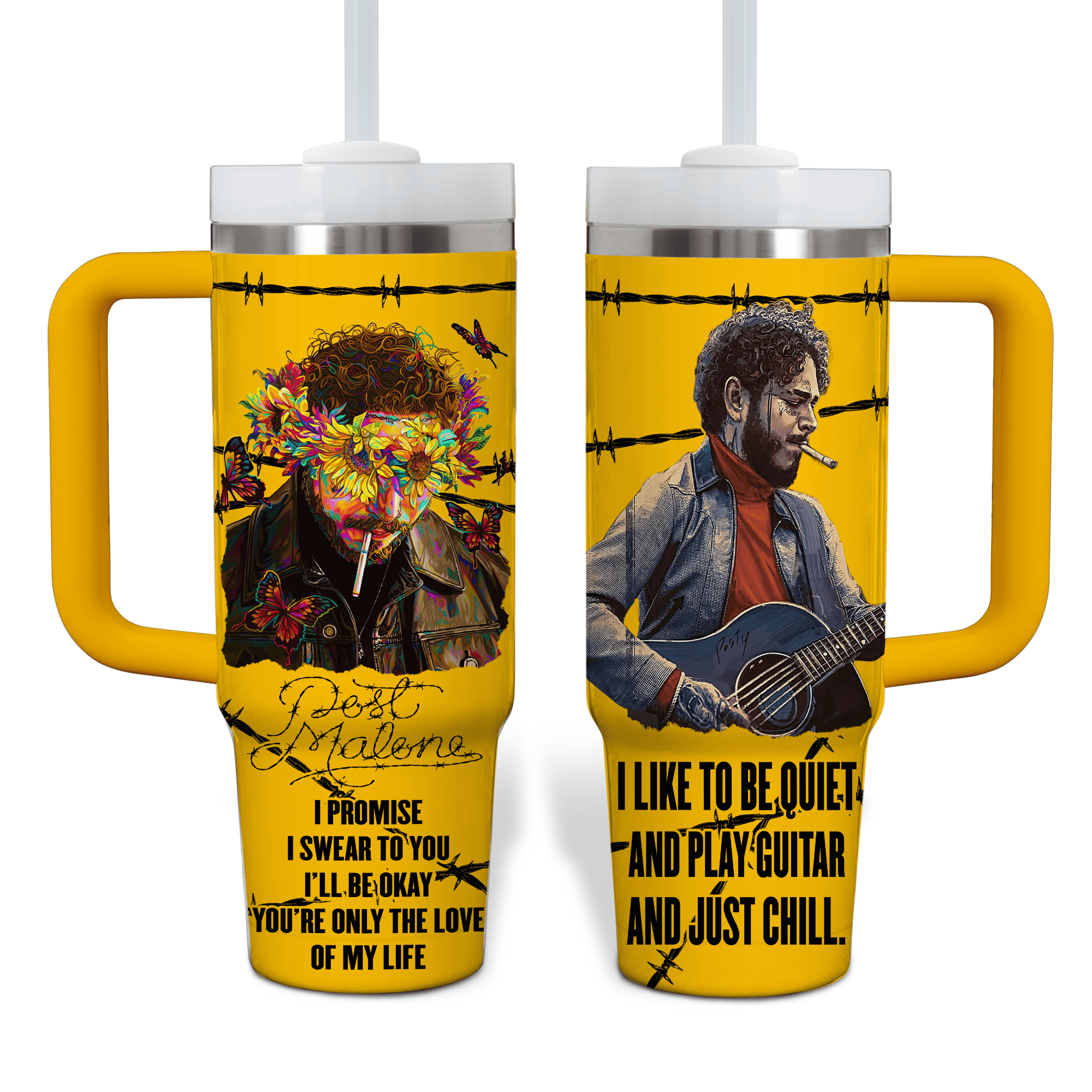 Post Malone Music Custom Stanley Cup 40 oz 30 oz Tumbler With HandleTVC2301768 - Image 2