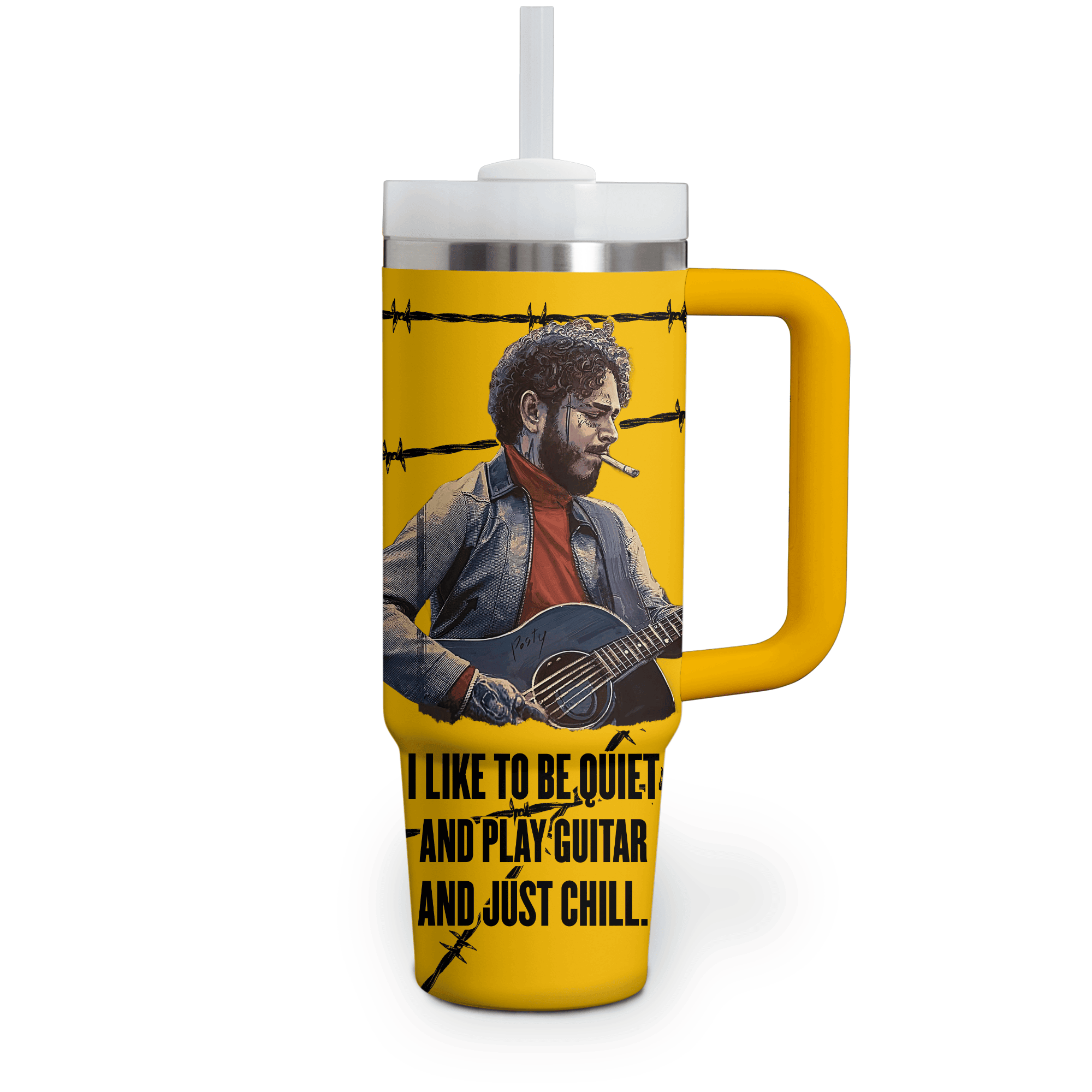 Post Malone Music Custom Stanley Cup 40 oz 30 oz Tumbler With HandleTVC2301768 - Image 3