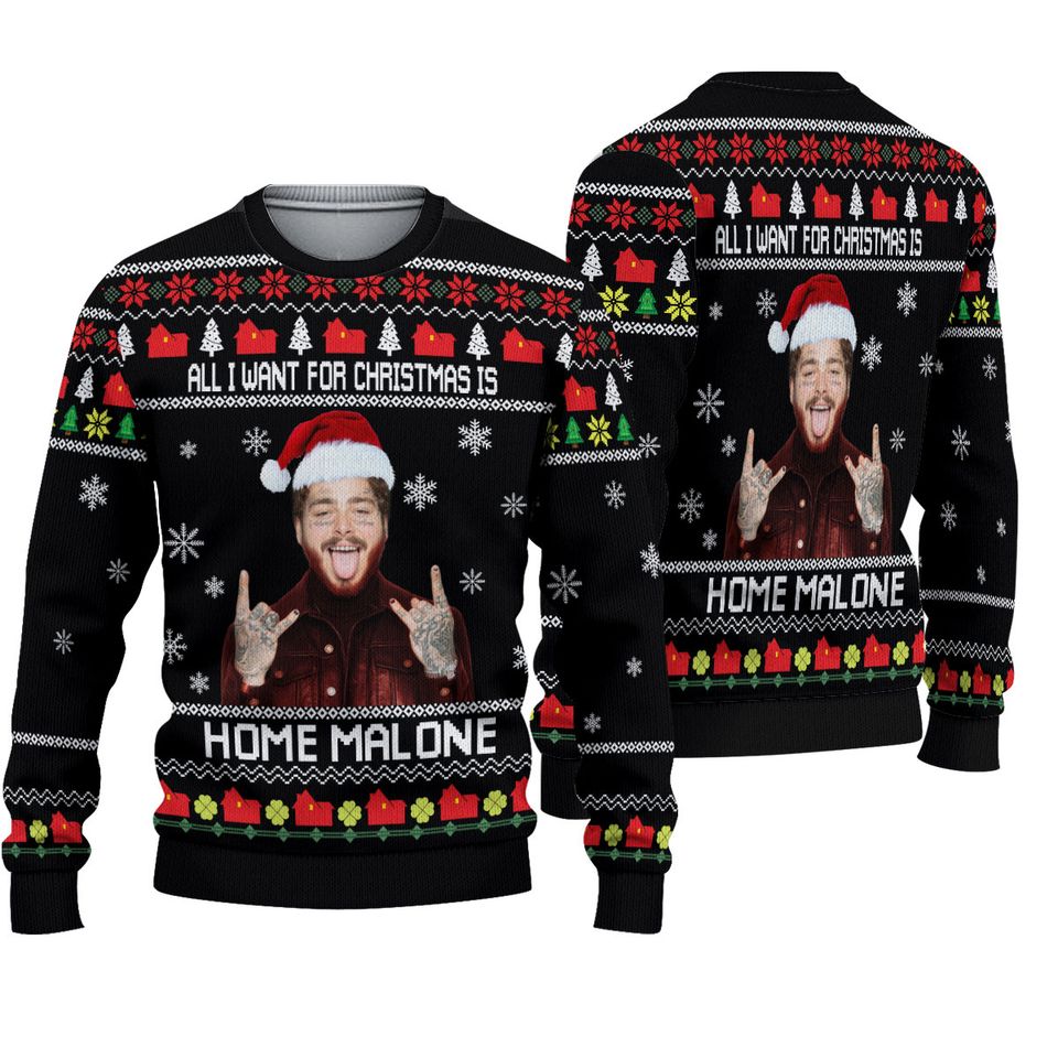 Post Malone Ugly Christmas Sweater
