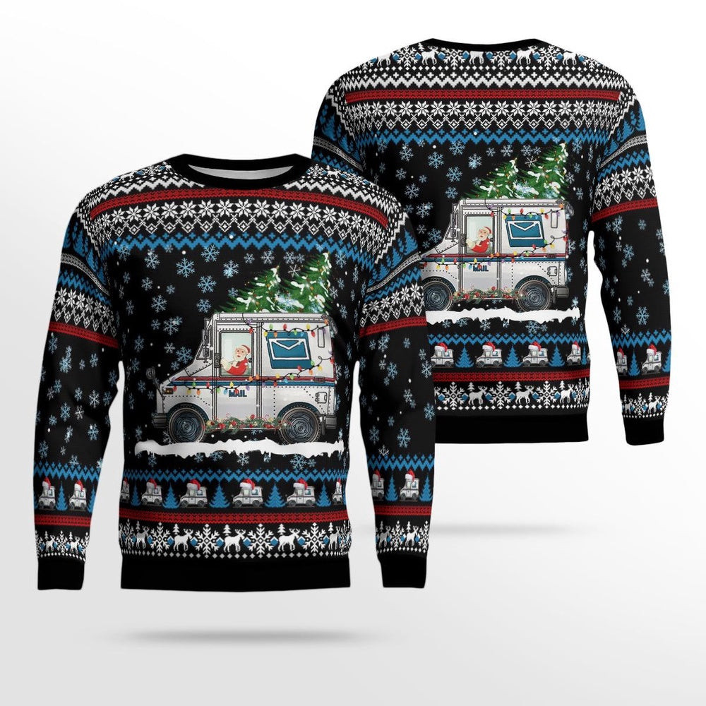 Postal Worker Christmas AOP Ugly Sweater Unisex Christmas Gift