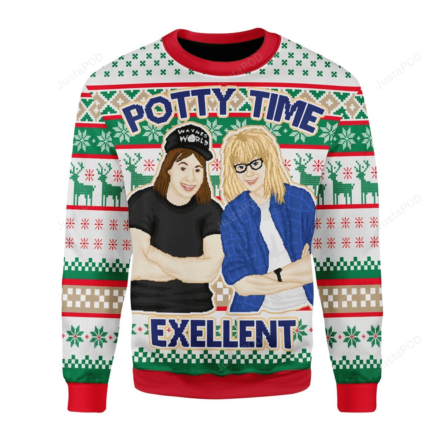 Potty Time Exellent Ugly Christmas Sweater Adult 3D Funny Matching for family