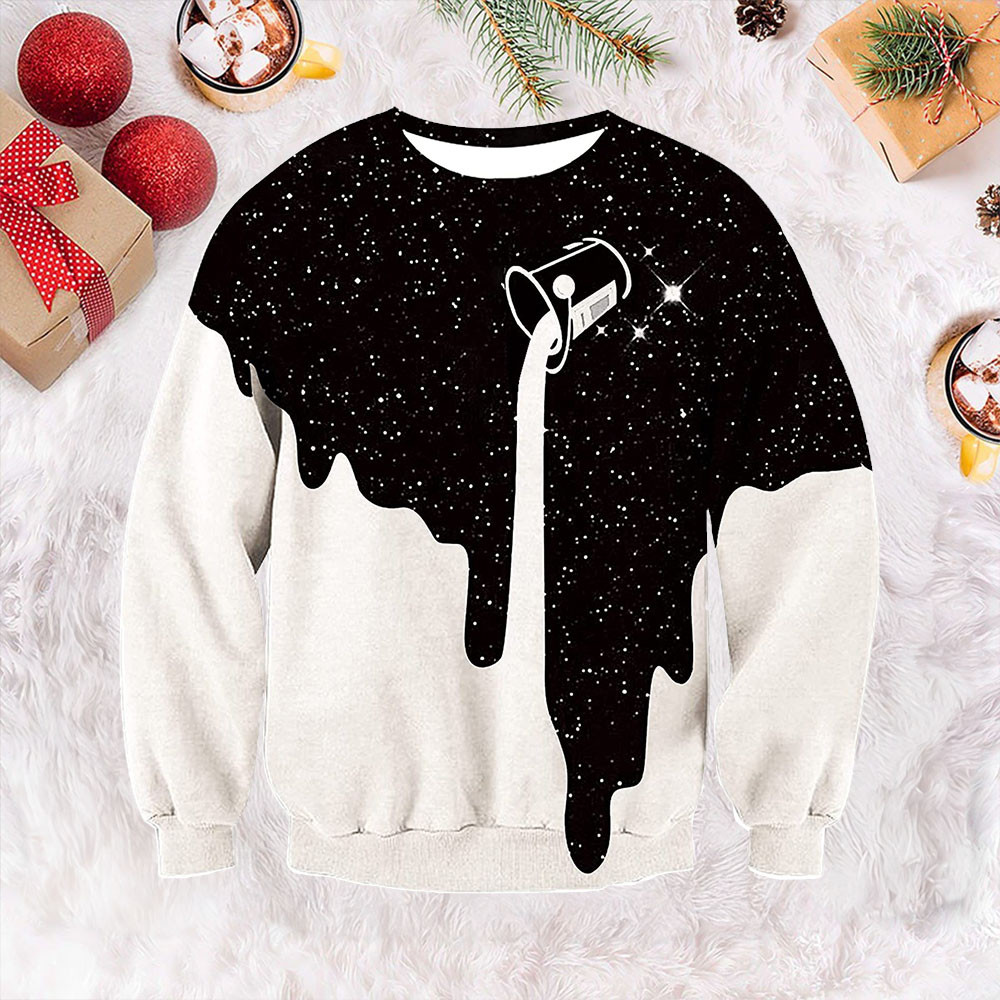 Pouring Milk Ugly Christmas Sweater Pretty Holiday Sweaters Gifts For Besties