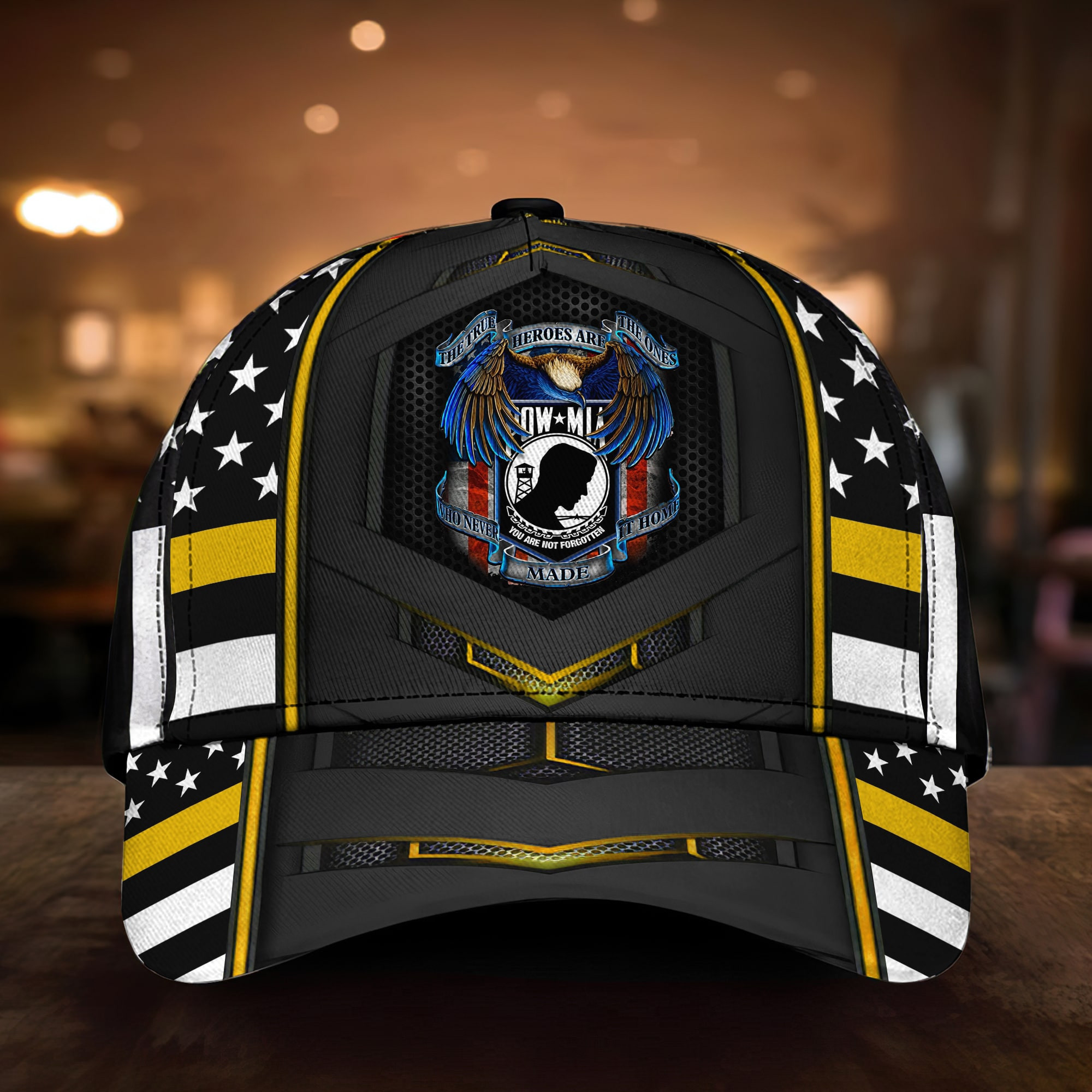 Pow Mia Multicolored Vietnam Veteran Cap Trucker Hats Custom Hats Gifts For Men & Women