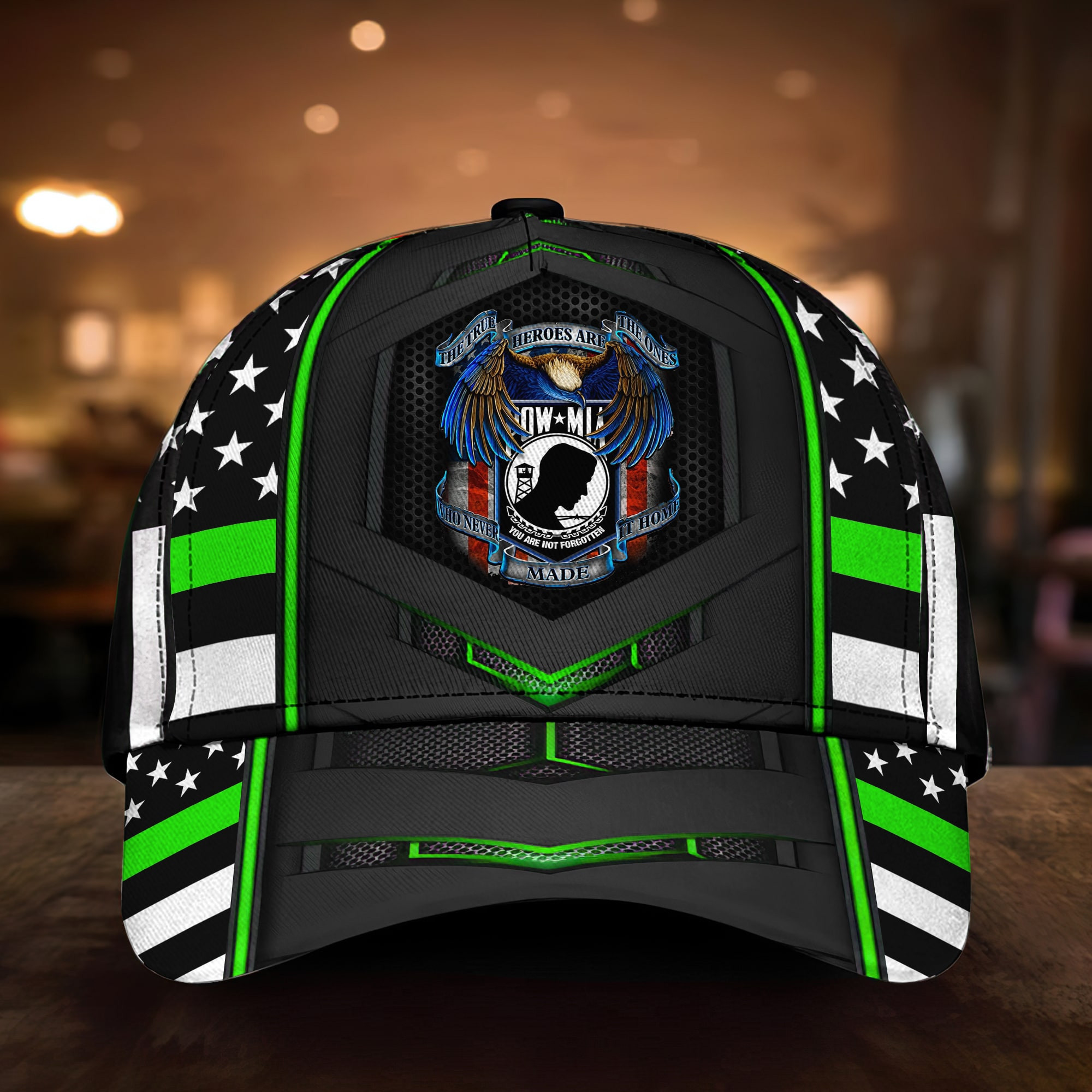 Pow Mia Multicolored Vietnam Veteran Cap Trucker Hats Custom Hats Gifts For Men & Women