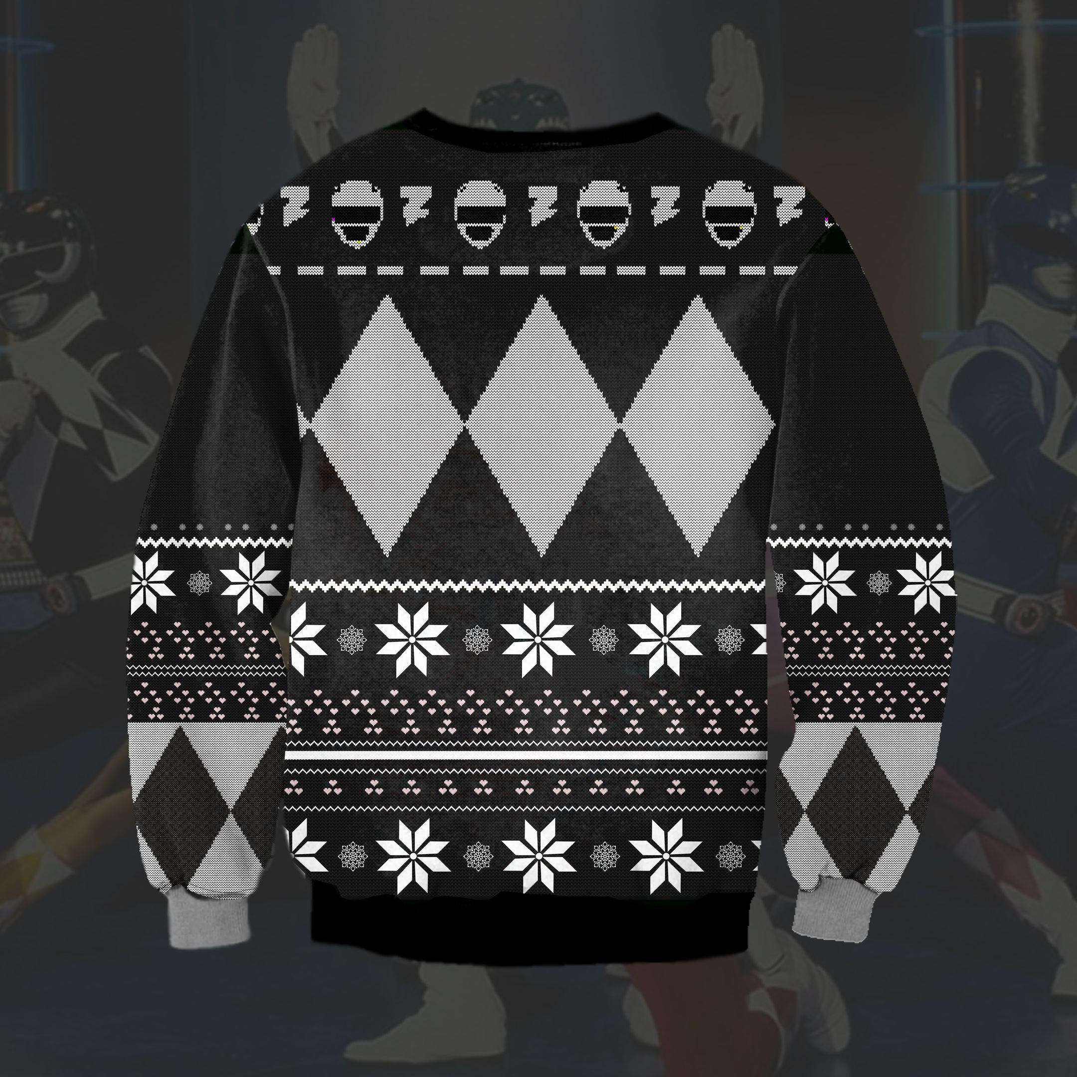 Power Rangers 1993 3D Print Ugly Christmas Sweater Adult 3D Funny Matching for family - Image 2