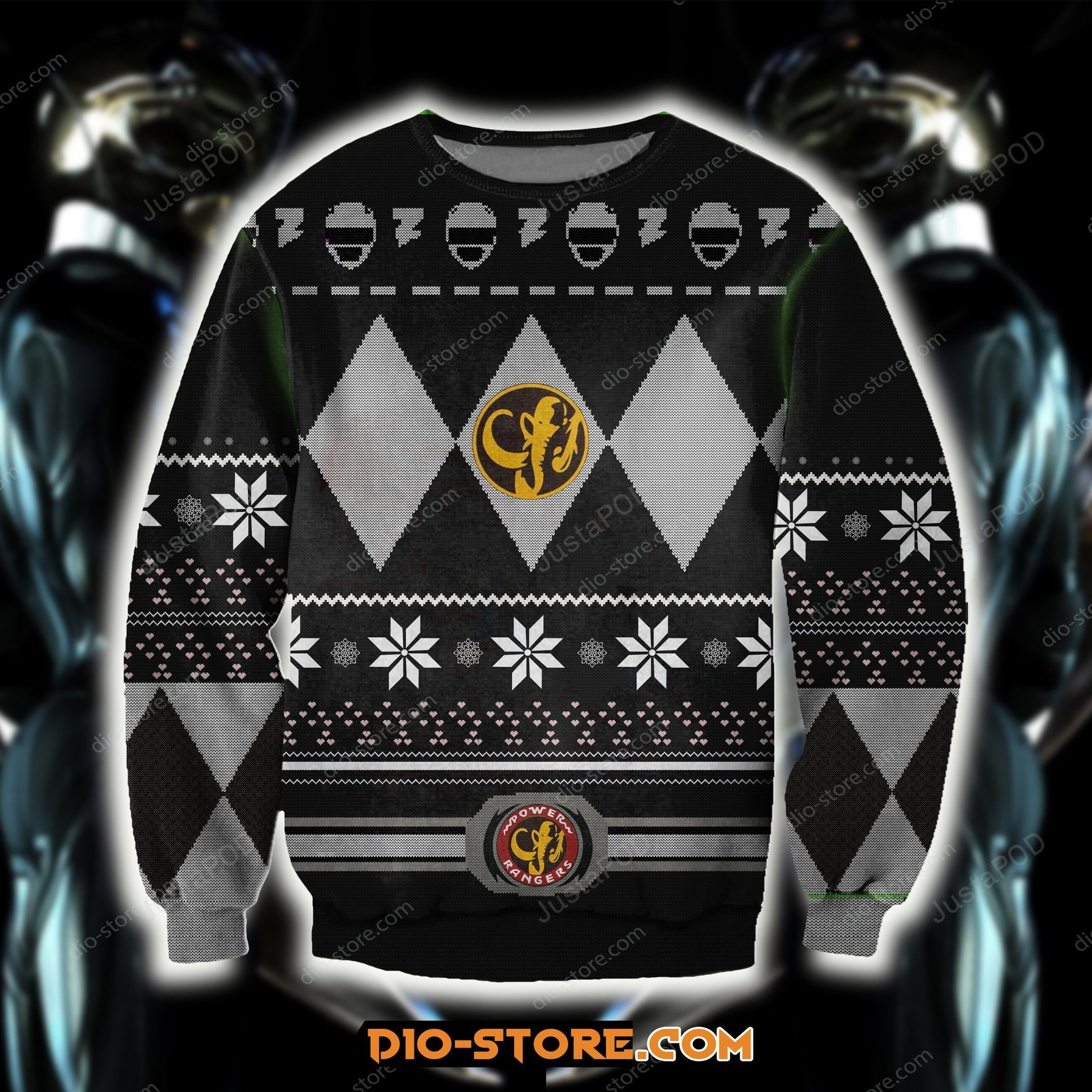 Power Rangers 1993 Ugly Christmas Sweater Adult 3D Funny Matching for family