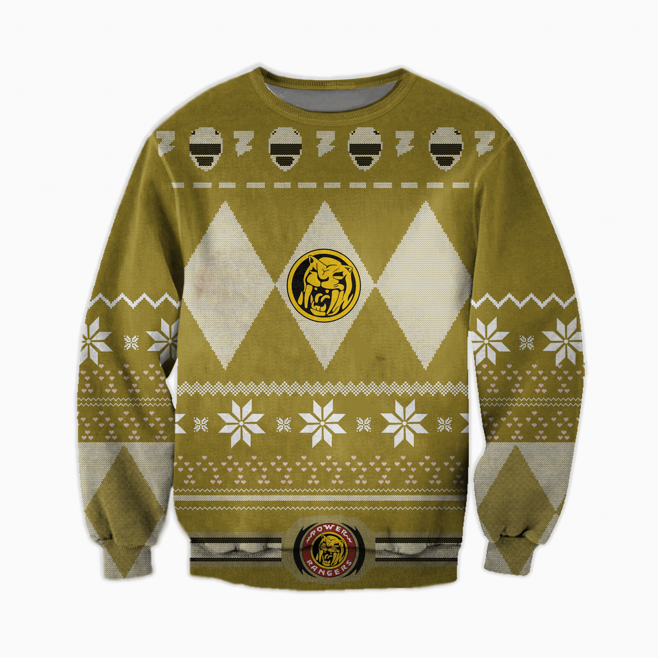 Power Rangers Film Knitting Pattern 3D Print Ugly Christmas Sweater Adult 3D Funny Matching for family