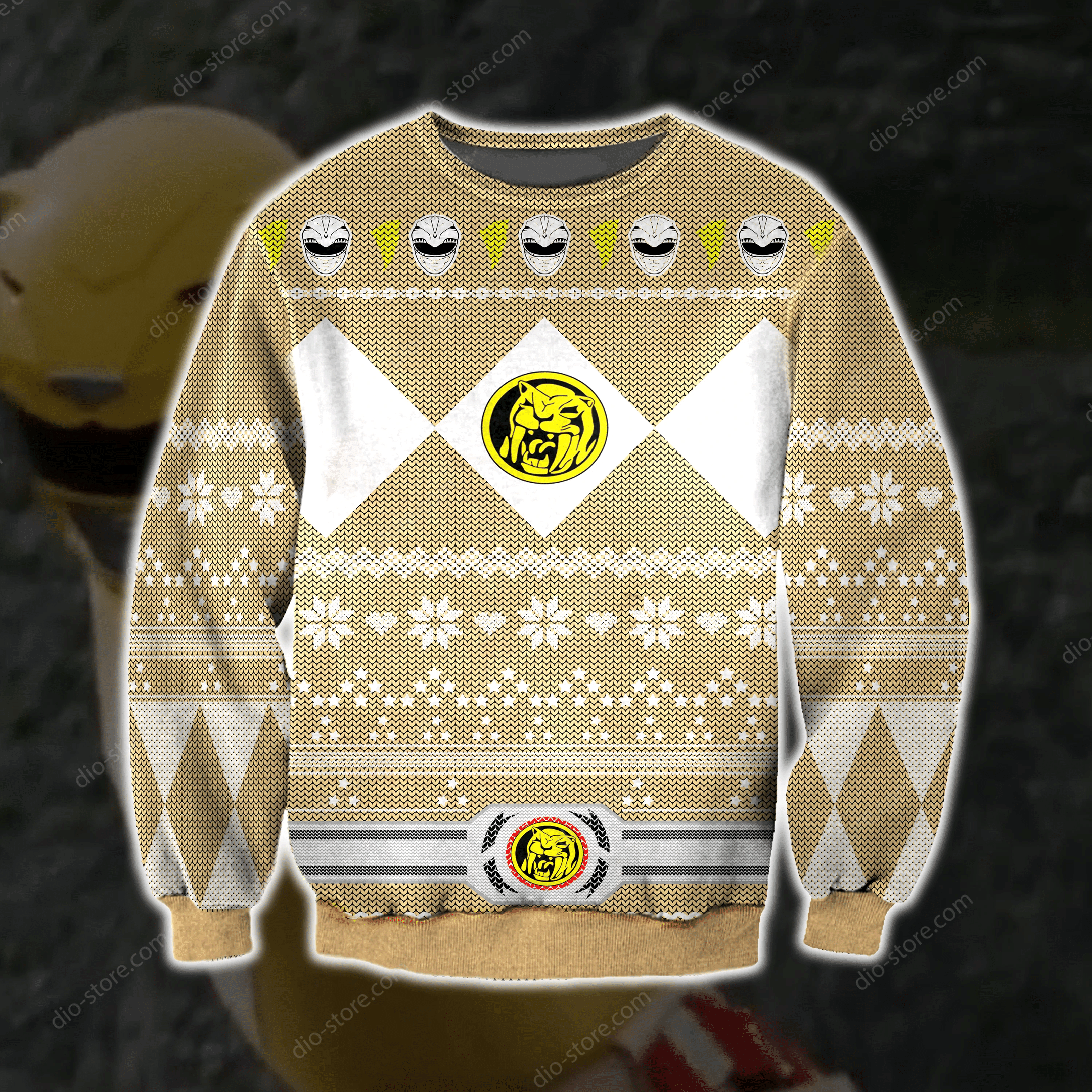 Power Rangers Knitting Pattern 3D Print Ugly Christmas Sweater Adult 3D Funny Matching for family