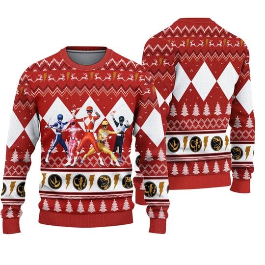 Power Rangers Team Ugly Knitted Christmas Sweater - Image 2