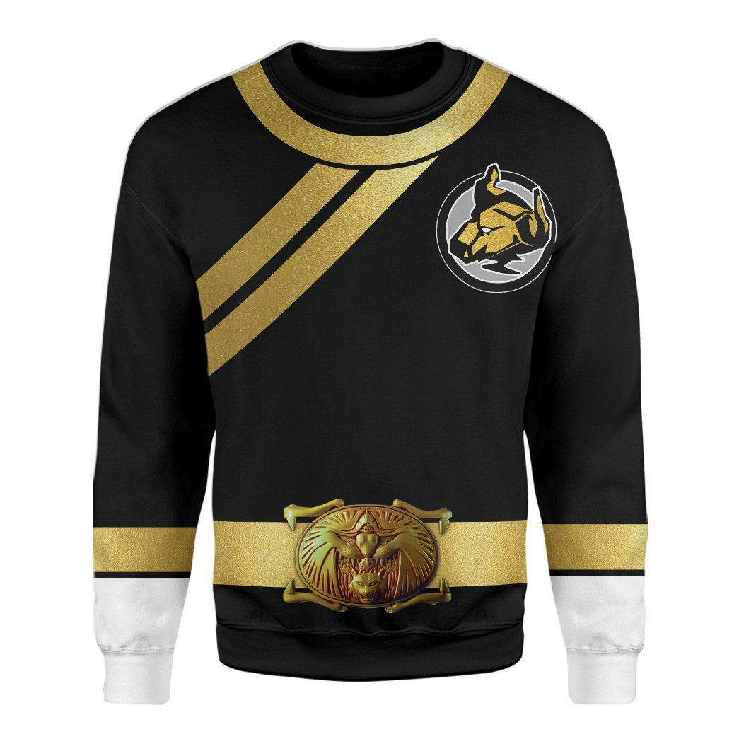 Power Rangers Wild Force Black Ranger Ugly Christmas Sweater Adult 3D Funny Matching for family