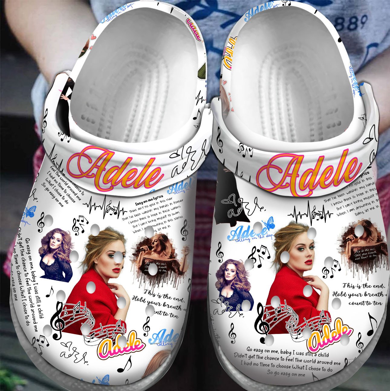 Premium Adele Music Crocs Crocband Clogs Shoes For Men Women and Kids