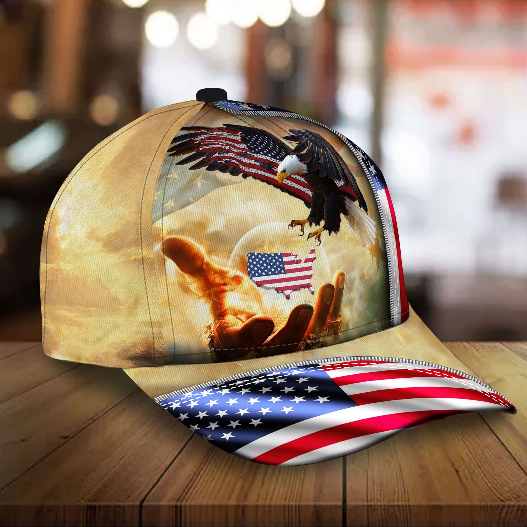 Premium America Eagle One Nation Under God, US Eagle 3D Hats Multicolor Personalized Trucker Hats Custom Hats Gifts For Men & Women