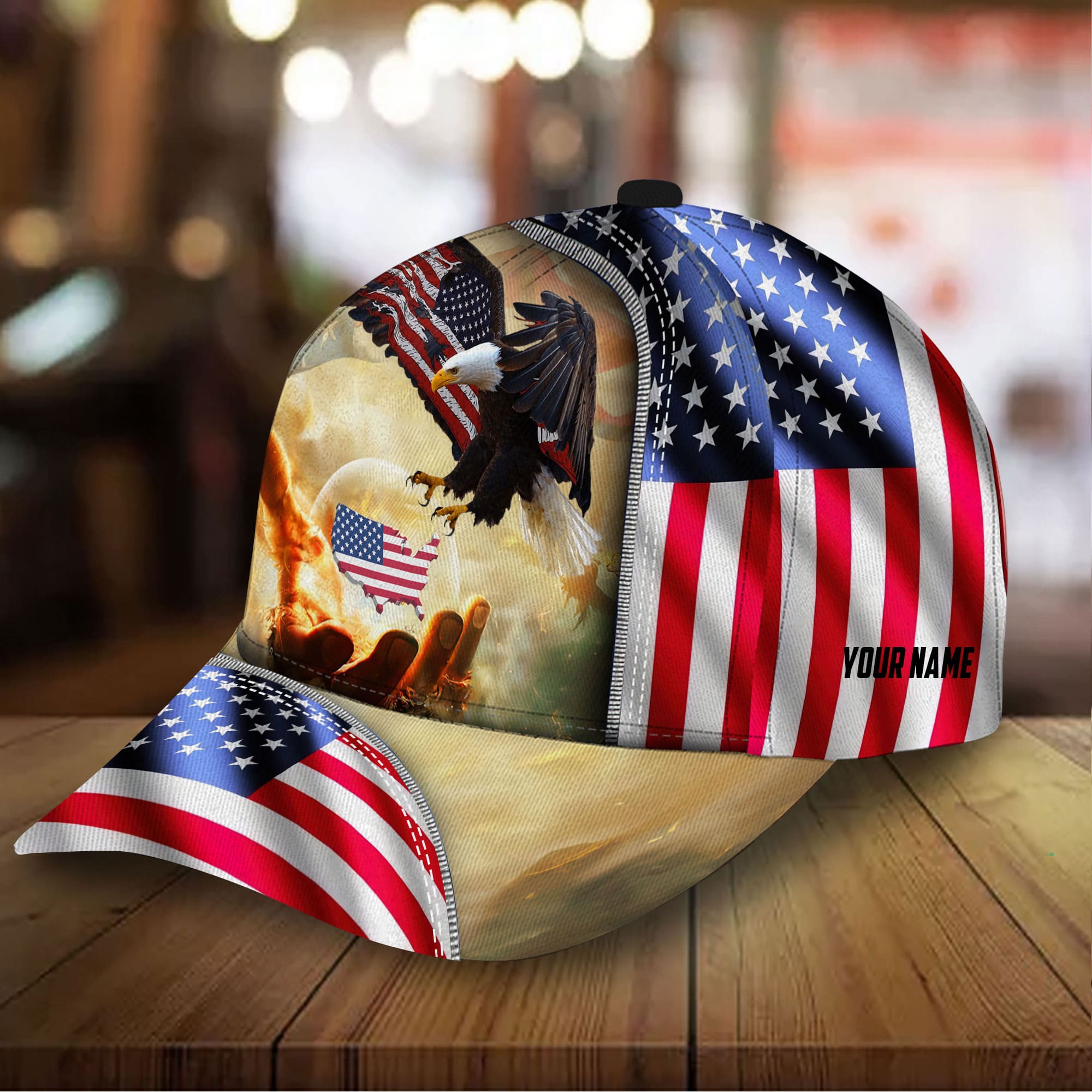Premium America Eagle One Nation Under God, US Eagle 3D Hats Multicolor Personalized Trucker Hats Custom Hats Gifts For Men & Women
