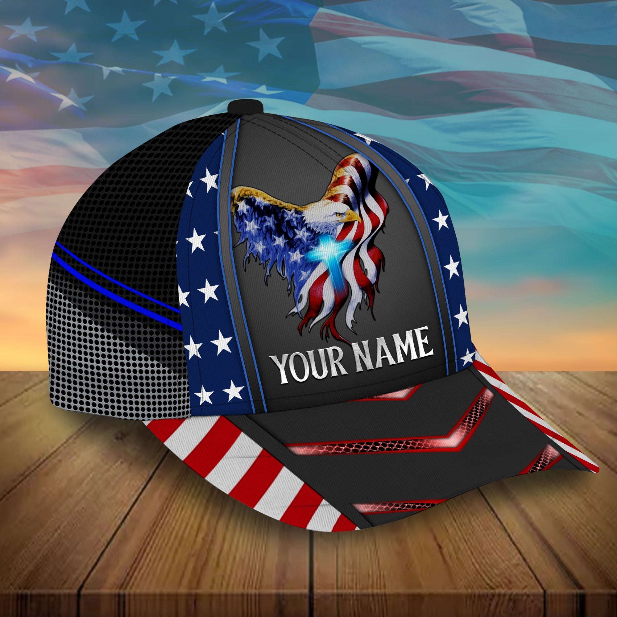 Premium American Eagle, American Pride Hats Personalized Trucker Hats Custom Hats Gifts For Men & Women
