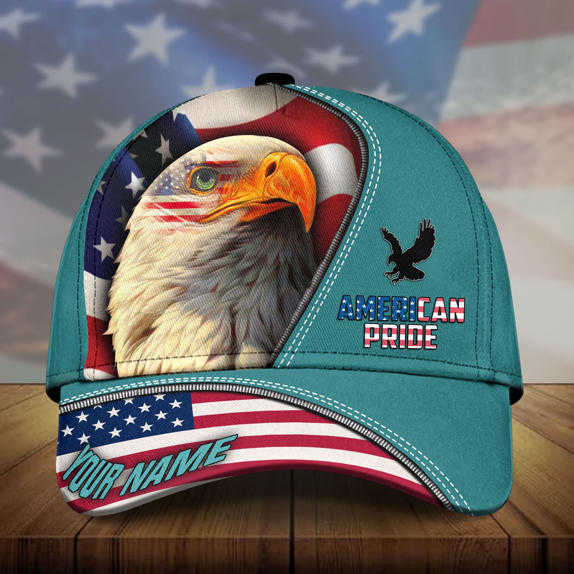 Premium American Pride, Eagle Patriotic 3D Hat Multicolor Personalized Trucker Hats Custom Hats Gifts For Men & Women