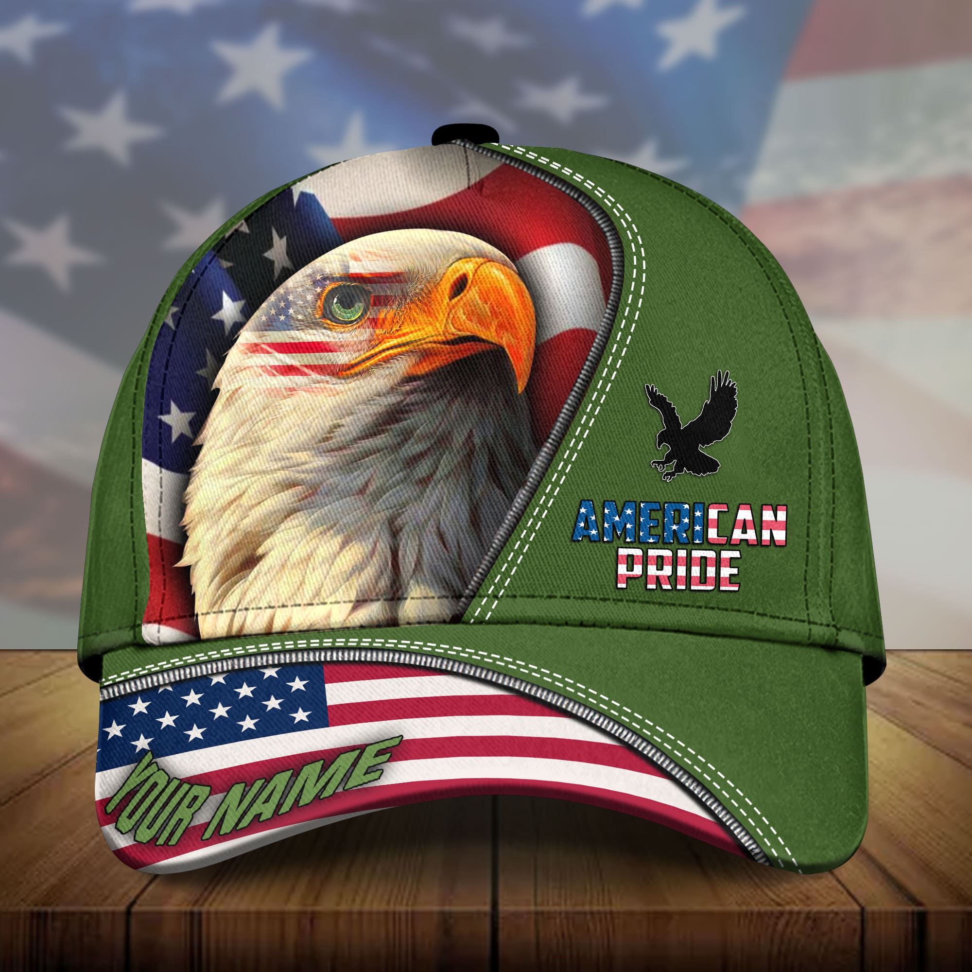 Premium American Pride, Eagle Patriotic 3D Hat Multicolor Personalized Trucker Hats Custom Hats Gifts For Men & Women