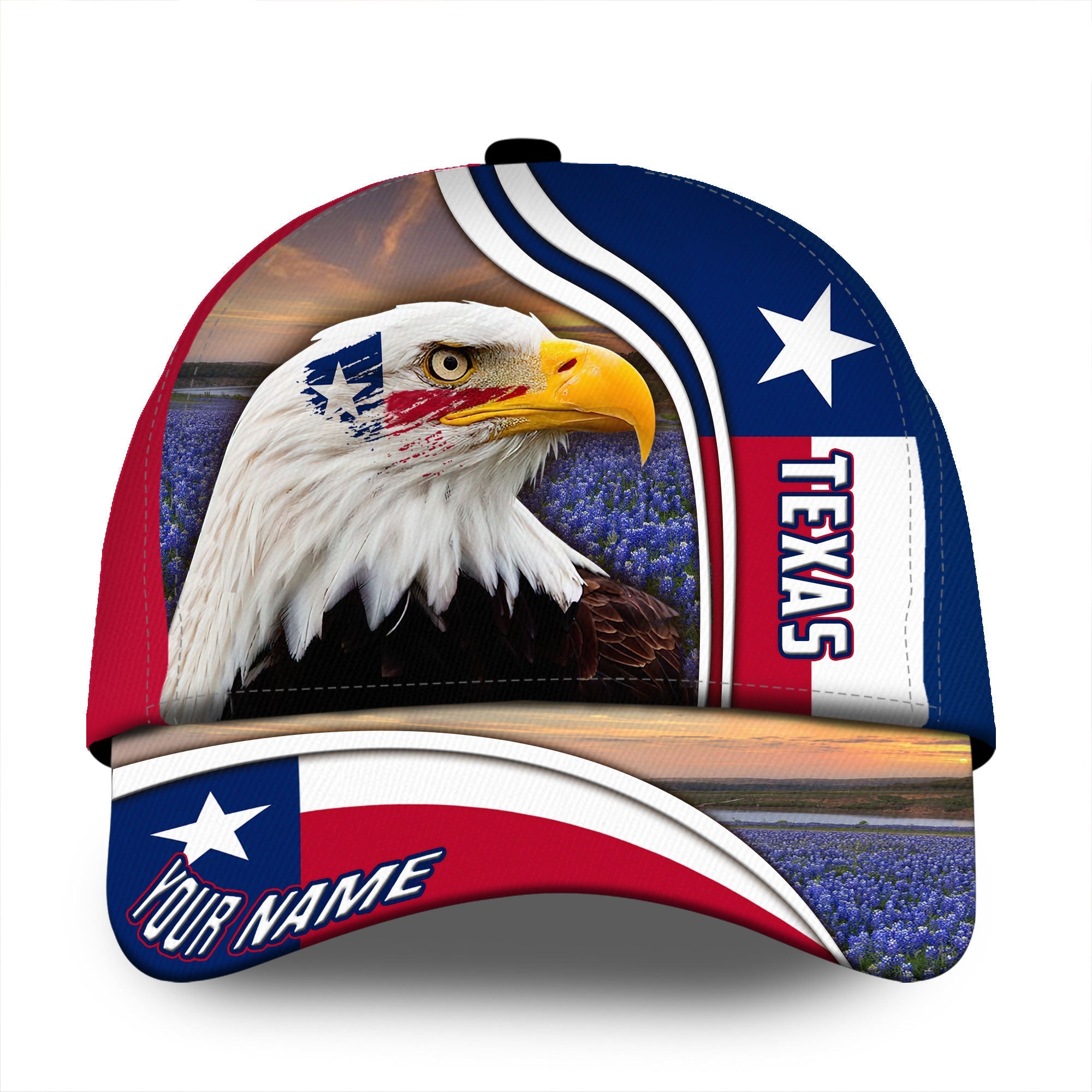 Premium Art Texas Eagle Hats Personalized Trucker Hats Custom Hats Gifts For Men & Women