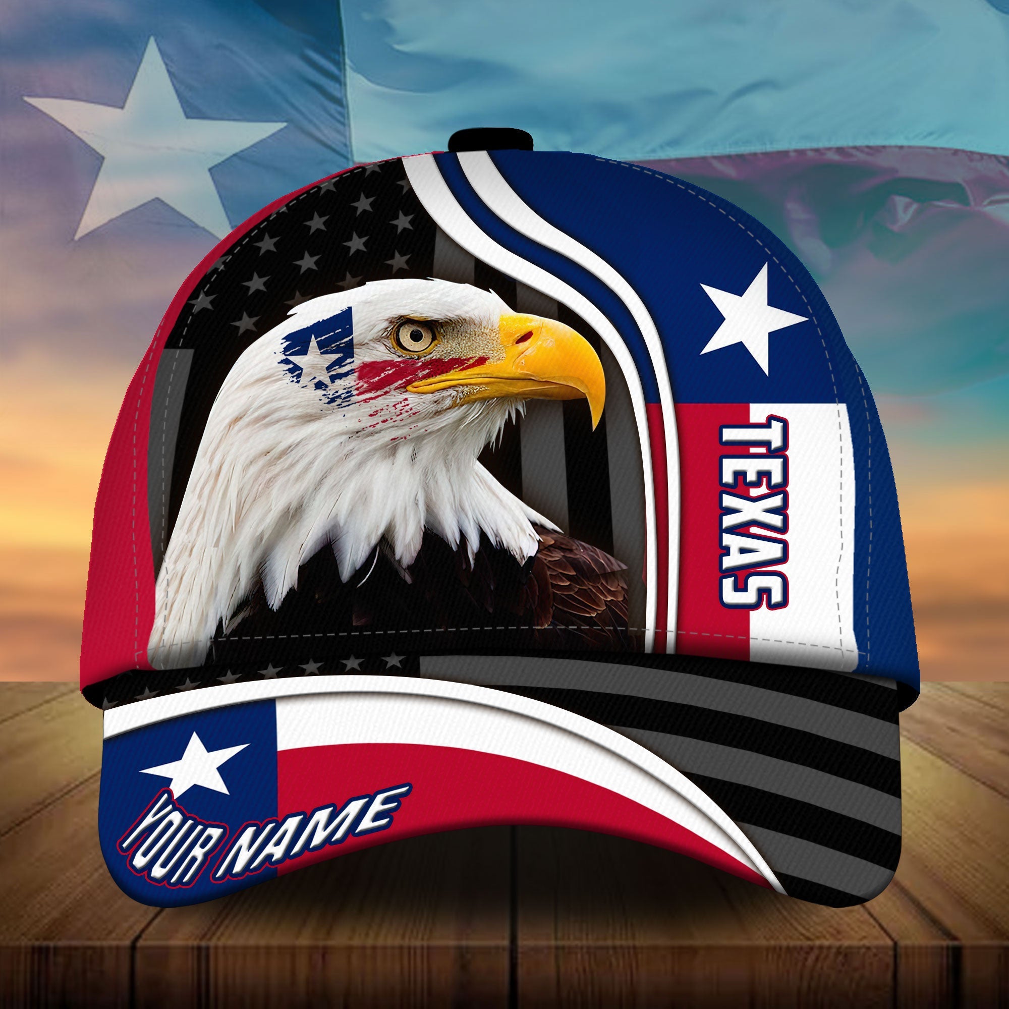 Premium Art Texas Eagle Hats Personalized Trucker Hats Custom Hats Gifts For Men & Women