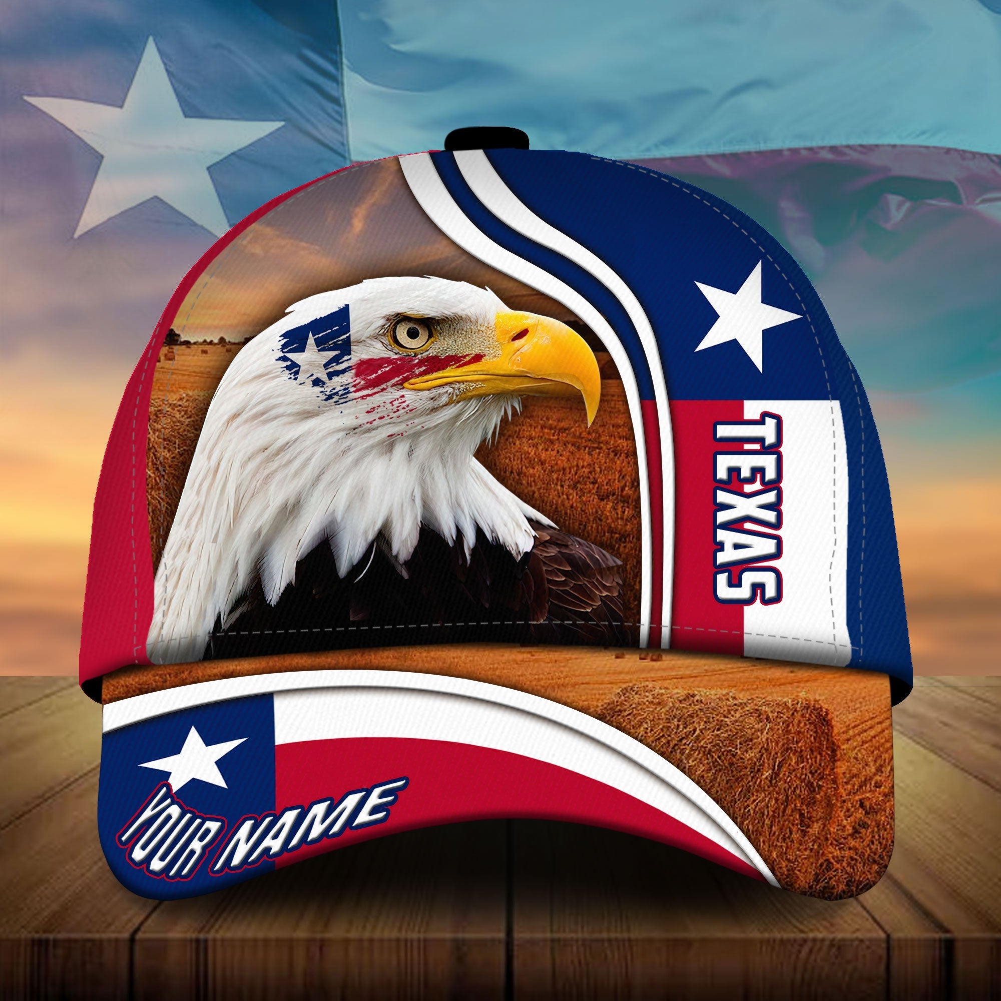 Premium Art Texas Eagle Hats Personalized Trucker Hats Custom Hats Gifts For Men & Women