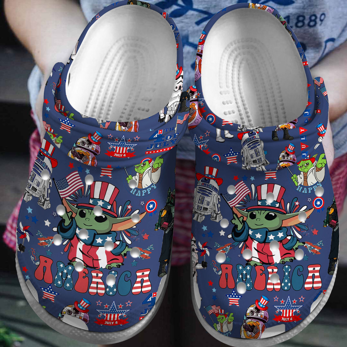 Premium Baby Yoda Movie Crocs Crocband Clogs Shoes Comfortable For Men Women and Kids