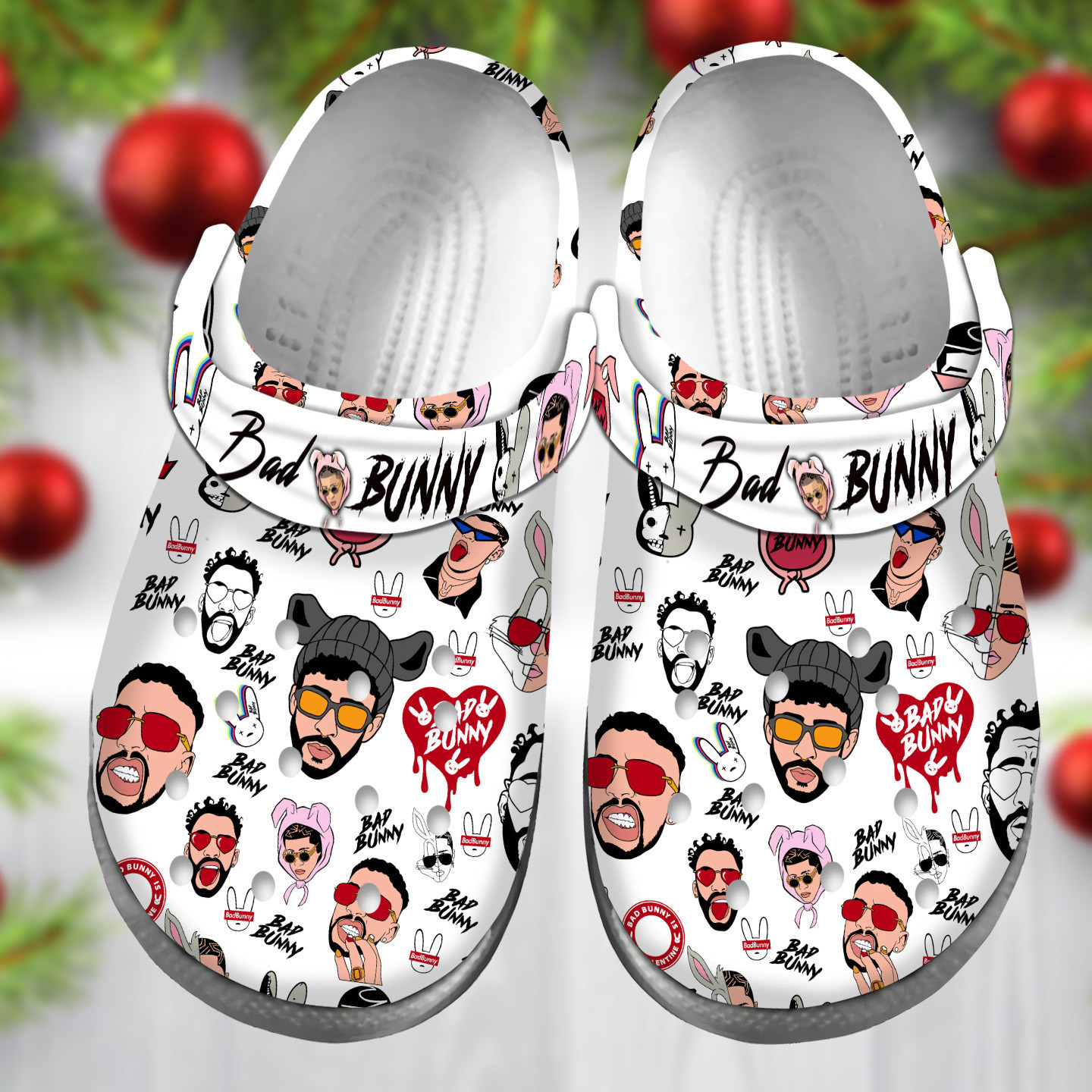 Premium Bad Bunny Music Crocs Crocband Clogs Shoes For Men Women and Kids
